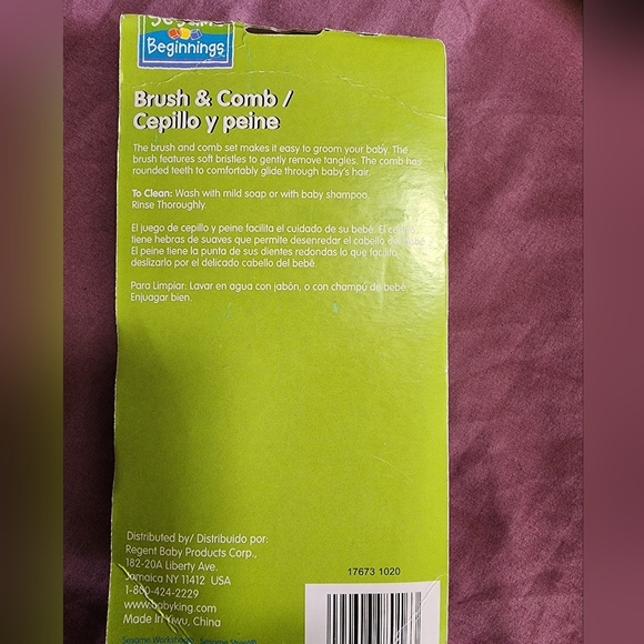 Sesame Street Beginnings Baby Cookie Monster Hair Brush and Comb Set - Picture 2 of 3